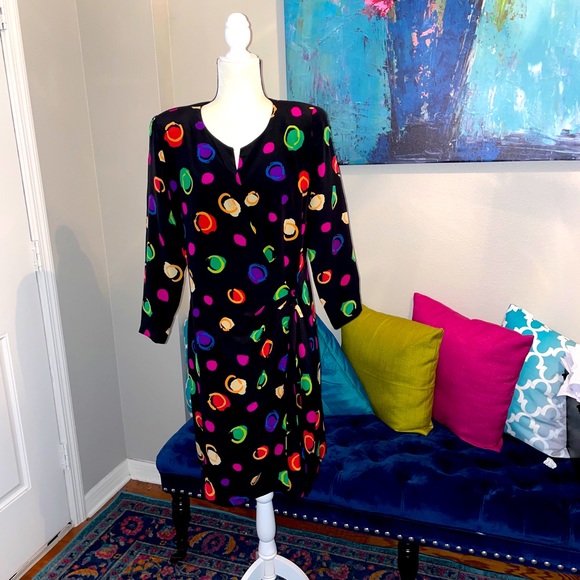 Albert Nipon Vintage Wrap Dress - Picture 1 of 4